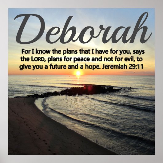 JEREMIAH 29:11 PERSONALISEERDE SUNRISE POSTER (Voorkant)