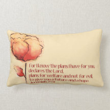 Jeremiah 29:11 Pillow — want ik ken de plannen...