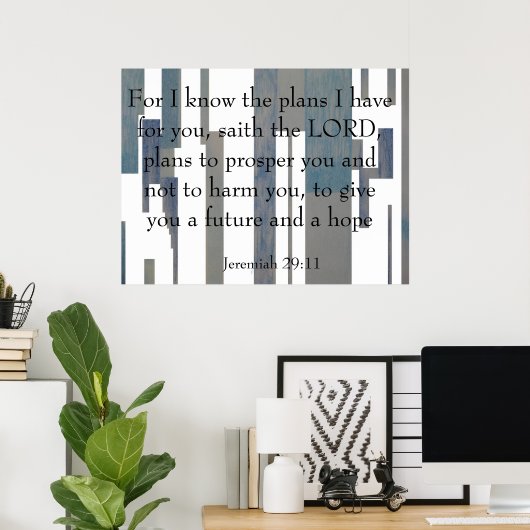 Jeremiah 29:11 poster (Thuiskantoor)