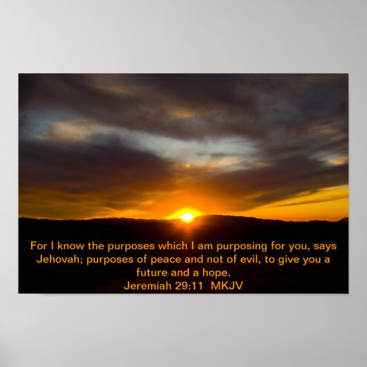 Jeremiah 29:11 Poster (Voorkant)