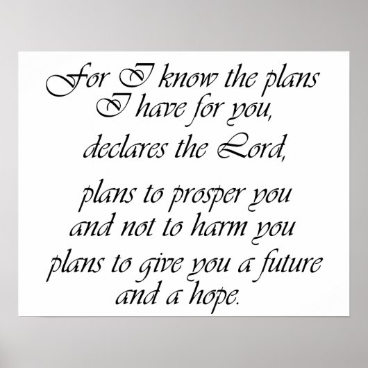 Jeremiah 29:11 Poster (Voorkant)