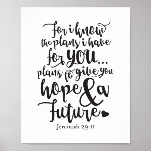 Jeremiah 29 11 Poster Print