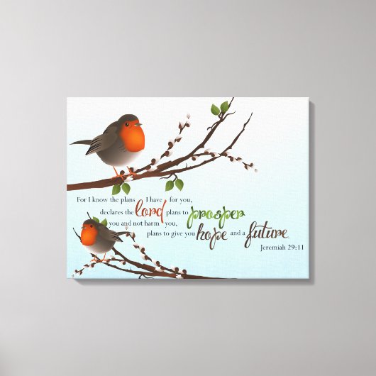 Jeremiah 29:11 Premium Wrapped Canvas (gloss) (Voorkant)