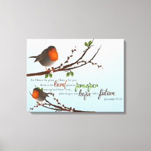 Jeremiah 29:11 Premium Wrapped Canvas (gloss) Afdruk