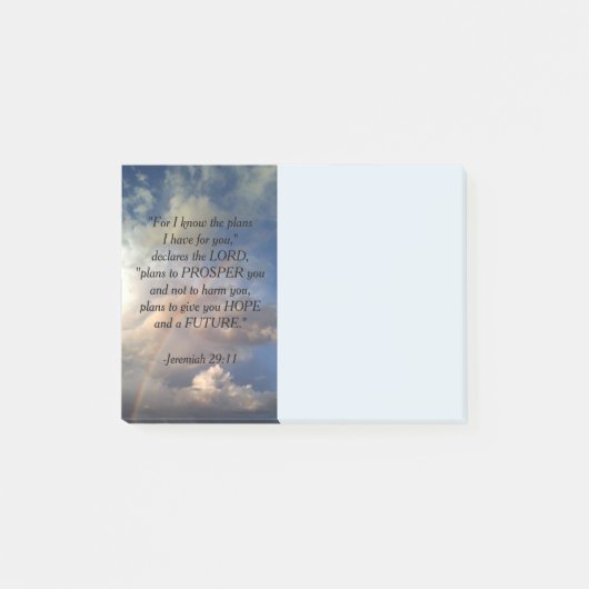 Jeremiah 29:11 Rainbow Bible Verse Post-it® Notes (Voorkant)