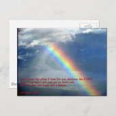Jeremiah 29:11 Rainbow Briefkaart (Voorkant / Achterkant)