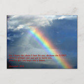 Jeremiah 29:11 Rainbow Briefkaart (Voorkant)