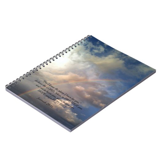 Jeremiah 29:11 Rainbow-laptop Notitieboek (Linkerzijde)