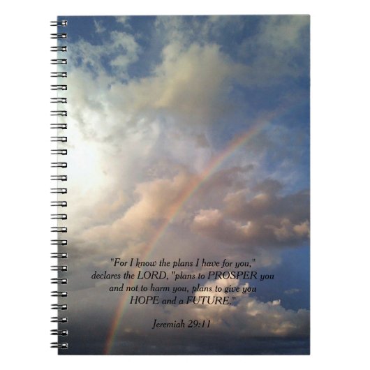 Jeremiah 29:11 Rainbow-laptop Notitieboek (Voorkant)