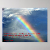 Jeremiah 29:11 Rainbow Poster (Voorkant)