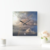 Jeremiah 29:11 Rainbow Wall Clock Vierkante Klok (Huis)