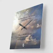 Jeremiah 29:11 Rainbow Wall Clock Vierkante Klok (Hoek)