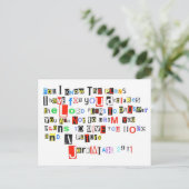 Jeremiah 29:11 Ransom Note Briefkaart (Staand voorkant)