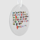 Jeremiah 29:11 Ransom Note Ornament (voorkant)