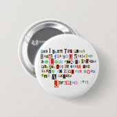 Jeremiah 29:11 Ransom Note Ronde Button 5,7 Cm (Voorkant /achterkant)