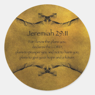 Jeremiah 29:11 ronde sticker