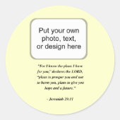 JEREMIAH 29:11 RONDE STICKER (Voorkant)