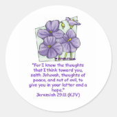 Jeremiah 29:11 ronde sticker (Voorkant)