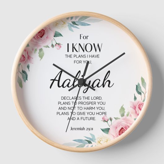 Jeremiah 29:11 Roze Rose Personaliseren (Voorkant)