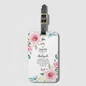 Jeremiah 29:11 Roze Rose Personaliseren Bagagelabel (Voorkant (verticaal))