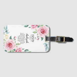 Jeremiah 29:11 Roze Rose Personaliseren Bagagelabel