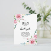 Jeremiah 29:11 Roze Rose Personaliseren Briefkaart (Staand voorkant)