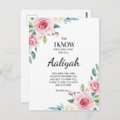 Jeremiah 29:11 Roze Rose Personaliseren Briefkaart (Voorkant / Achterkant)
