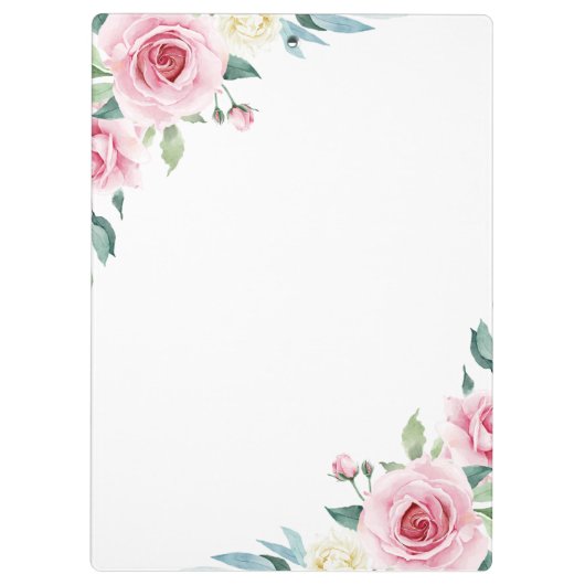 Jeremiah 29:11 Roze Rose Personaliseren Klembord (Achterkant)