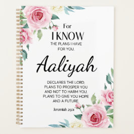 Jeremiah 29:11 Roze Rose Personaliseren Planner