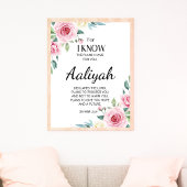 Jeremiah 29:11 Roze Rose Personaliseren Poster