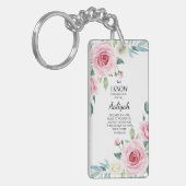 Jeremiah 29:11 Roze Rose Personaliseren Sleutelhanger (Voorkant Links)