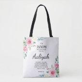 Jeremiah 29:11 Roze Rose Personaliseren Tote Bag (Voorkant)
