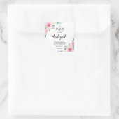 Jeremiah 29:11 Roze Rose Personaliseren Vierkante Sticker (Tas)