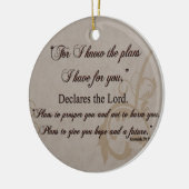 Jeremiah 29:11 Scripture Gift Keramisch Ornament (Links)