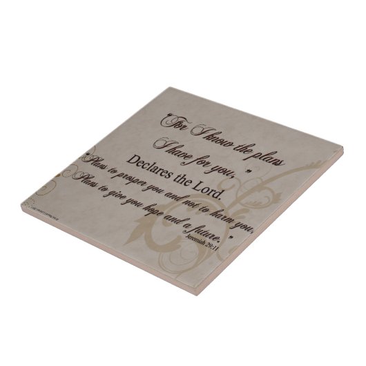 Jeremiah 29:11 Scripture Gift Tegeltje (Zijkant)