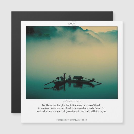 Jeremiah 29:11 SPERITY SCRIPIX magnet-kaart Magnetische Uitnodiging (Voorkant / Achterkant)
