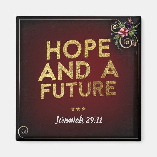 Jeremiah 29:11 Square Magnet (Voorkant)