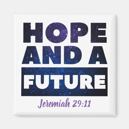 Jeremiah 29:11 Square Magnet (Voorkant)