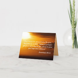 Jeremiah 29:11 Stimulering Kaart