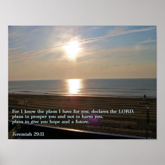 Jeremiah 29:11 Sunrise Poster (Voorkant)