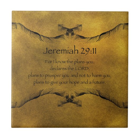Jeremiah 29:11 tegeltje (Voorkant)