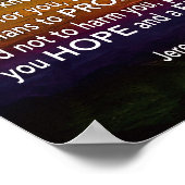Jeremiah 29:11 VOOR IK DE Christelijke PLANNEN WEE Poster (Hoek)