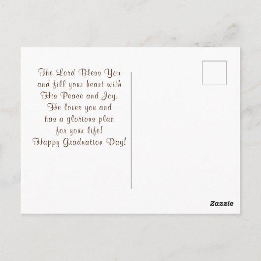 Jeremiah 29:11 Want ik ken de plannen Afstuderen Briefkaart (Achterkant)