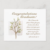 Jeremiah 29:11 Want ik ken de plannen Afstuderen Briefkaart (Voorkant)