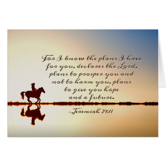 Jeremiah 29:11 Want ik ken de plannen die ik heb K (Voorkant Horizontaal)