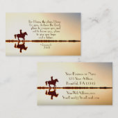 Jeremiah 29:11 Want ik ken de plannen die ik heb,  Visitekaartje (Voorkant / Achterkant)