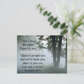 Jeremiah 29:11 Want ik ken de plannen die ik voor  Briefkaart (Staand voorkant)