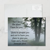 Jeremiah 29:11 Want ik ken de plannen die ik voor  Briefkaart (Voorkant / Achterkant)