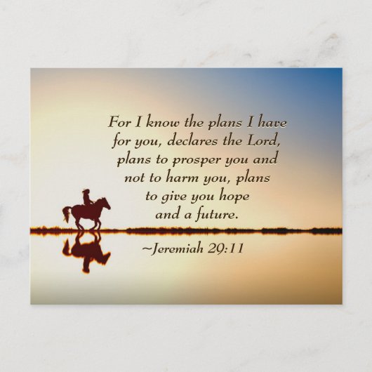 Jeremiah 29:11 Want ik ken de plannen die ik voor  Briefkaart (Voorkant)