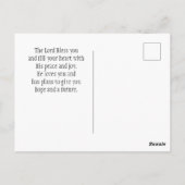 Jeremiah 29:11 Want ik ken de plannen die ik voor Briefkaart (Achterkant)